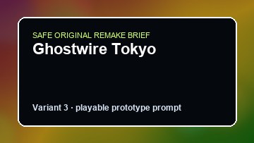 Ghostwire Tokyo original ghostwire tokyo custom game reference artwork 3