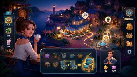 Gossip Harbor Merge Story original game remake reference artwork 3