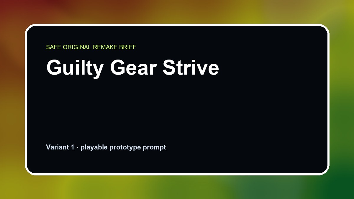 Guilty Gear Strive original guilty gear strive custom game reference artwork 1