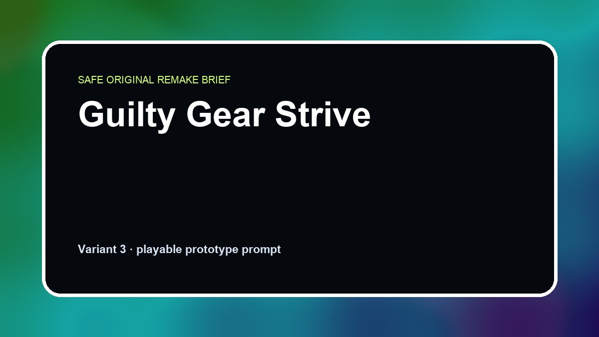 Guilty Gear Strive original guilty gear strive custom game reference artwork 3
