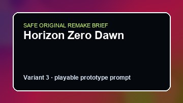 Horizon Zero Dawn original horizon zero dawn custom game reference artwork 3