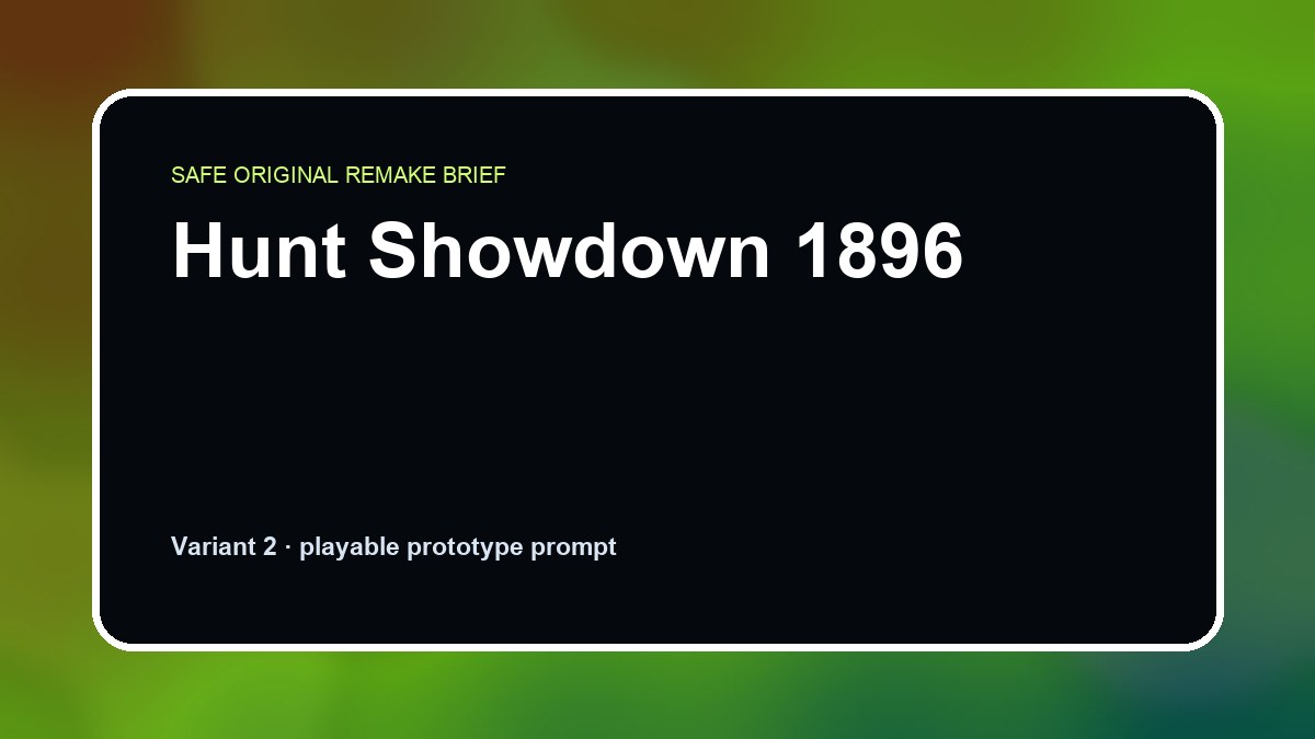 Hunt Showdown 1896 original game remake reference artwork 2