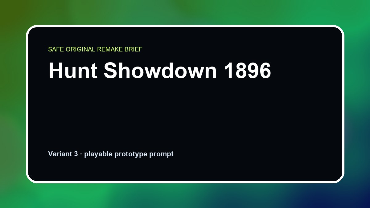 Hunt Showdown 1896 original game remake reference artwork 3