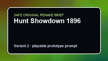 Hunt Showdown 1896 original game remake reference artwork 2