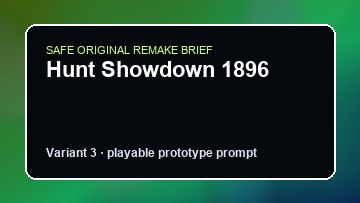 Hunt Showdown 1896 original game remake reference artwork 3
