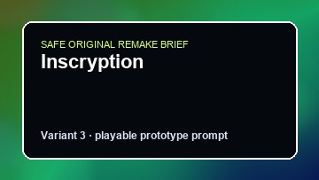 Inscryption original inscryption custom game reference artwork 3
