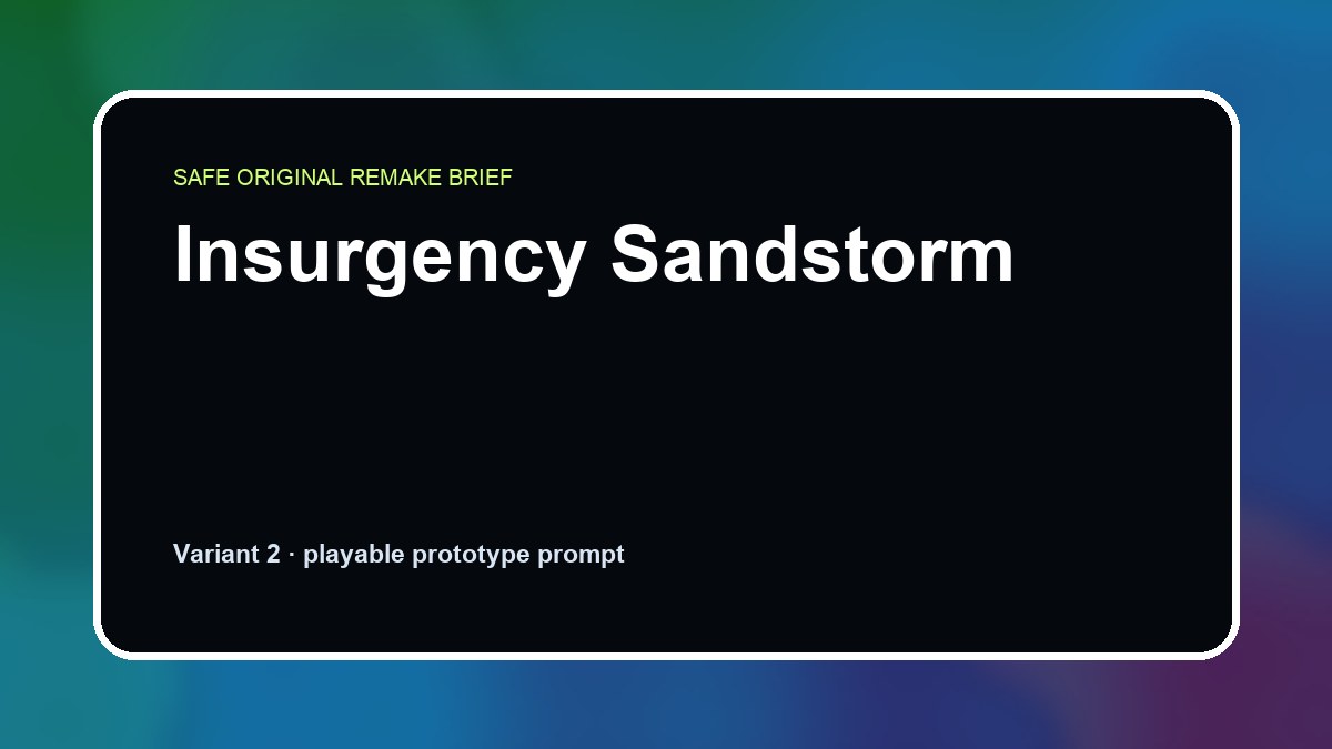 Insurgency Sandstorm original insurgency sandstorm custom game reference artwork 2