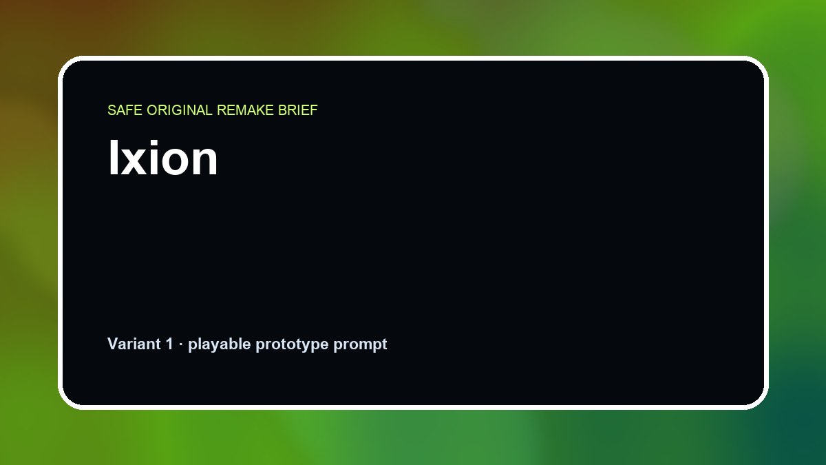 Ixion original ixion diy game reference artwork 1