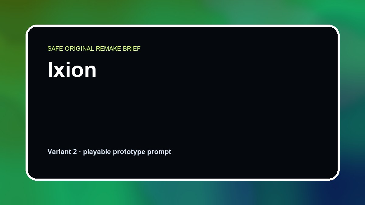 Ixion original ixion diy game reference artwork 2