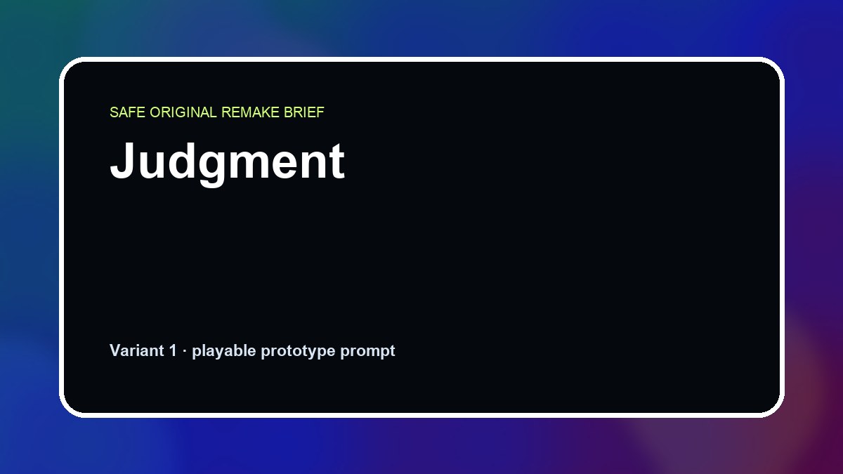 Judgment original judgment custom game reference artwork 1