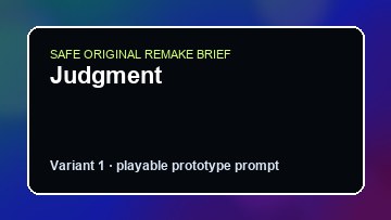 Judgment original judgment custom game reference artwork 1