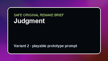 Judgment original judgment custom game reference artwork 2