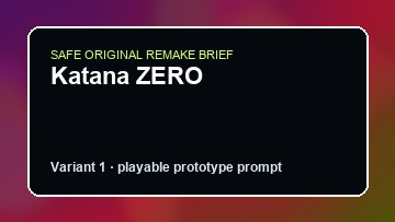 Katana ZERO original katana zero diy game reference artwork 1