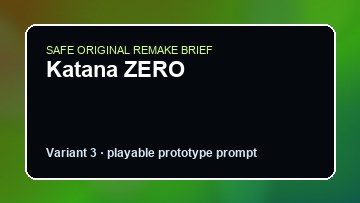 Katana ZERO original katana zero diy game reference artwork 3