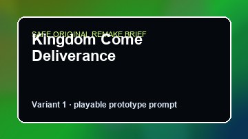 Kingdom Come Deliverance Kerbal Space Program Custom Game Builder preview