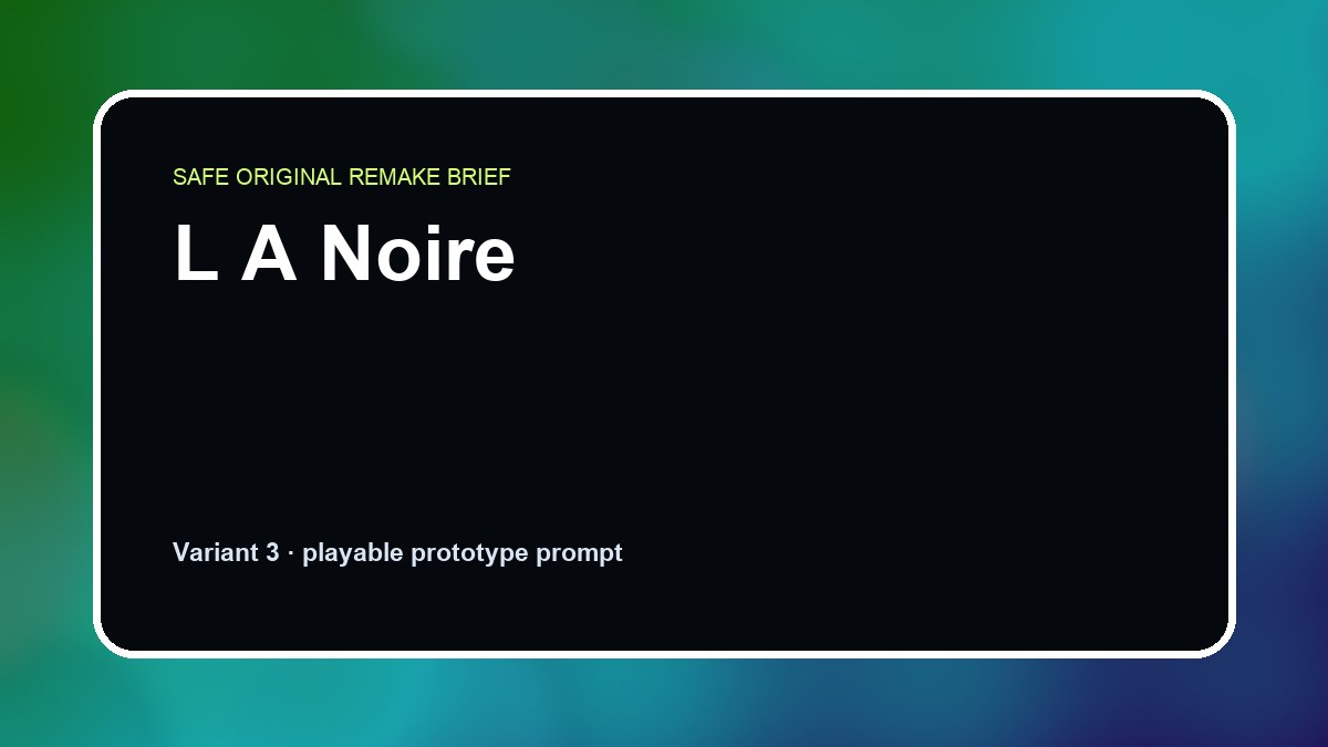 L A Noire original l a noire custom game reference artwork 3