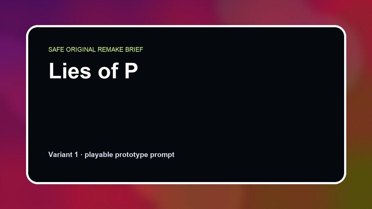 Lies of P original game remake reference artwork 1