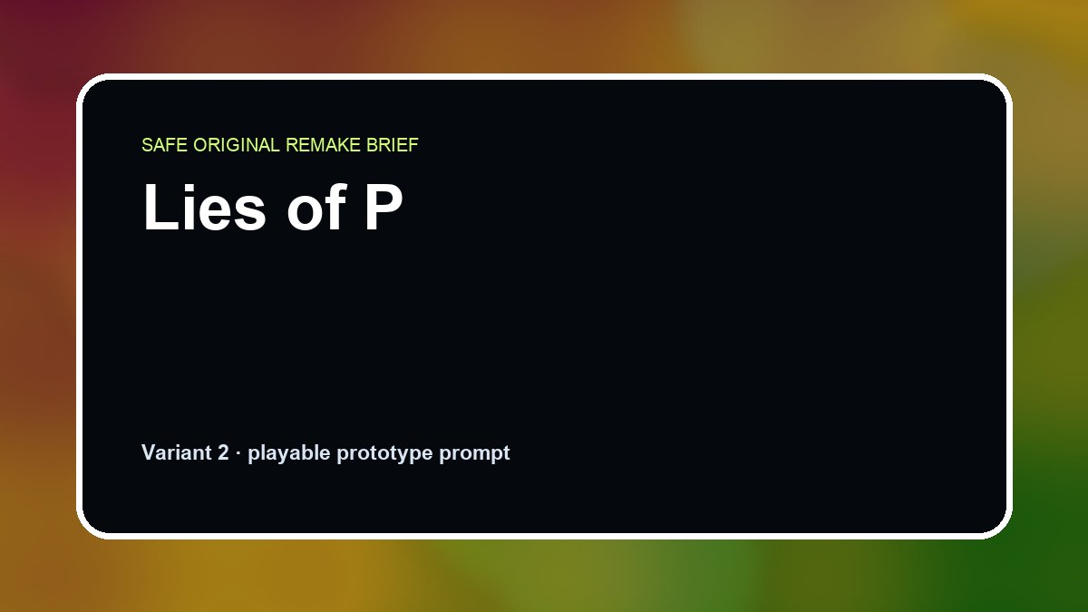 Lies of P original game remake reference artwork 2