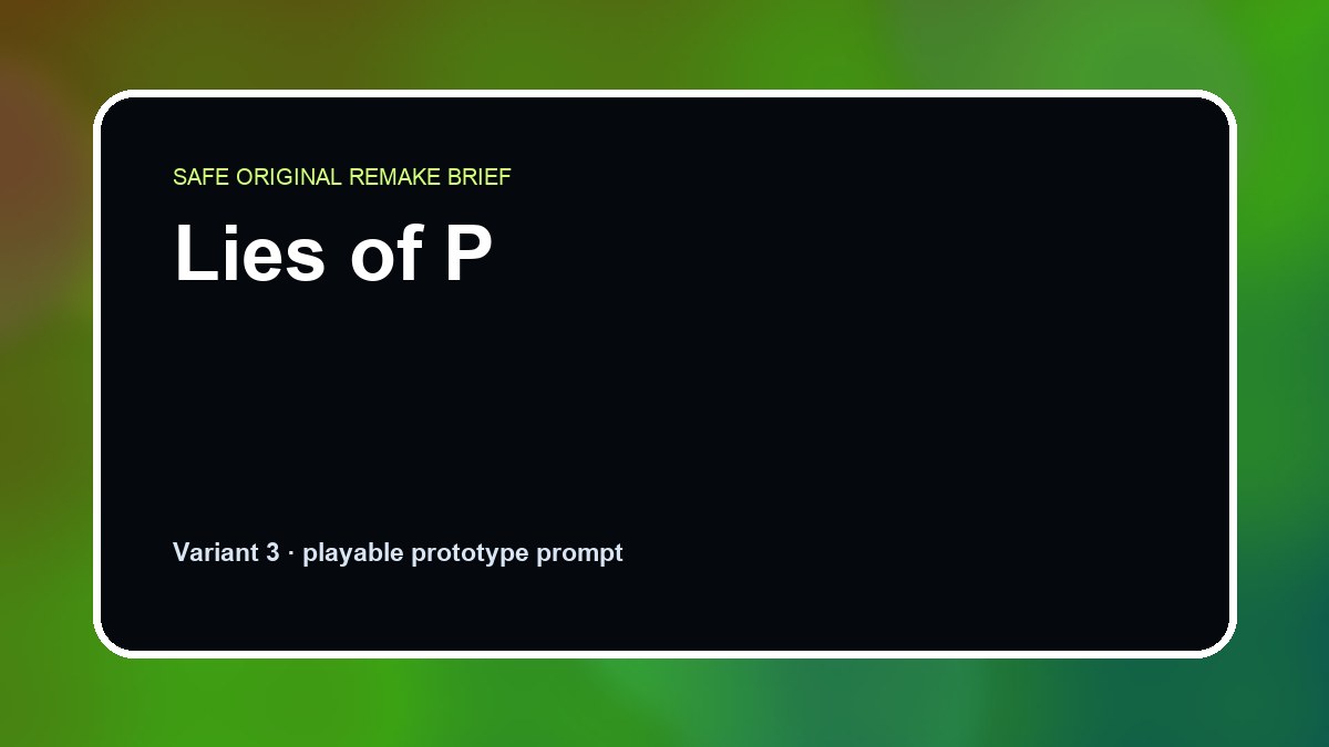 Lies of P original game remake reference artwork 3