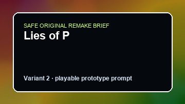 Lies of P original game remake reference artwork 2