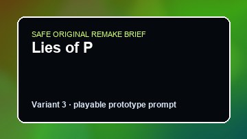 Lies of P original game remake reference artwork 3