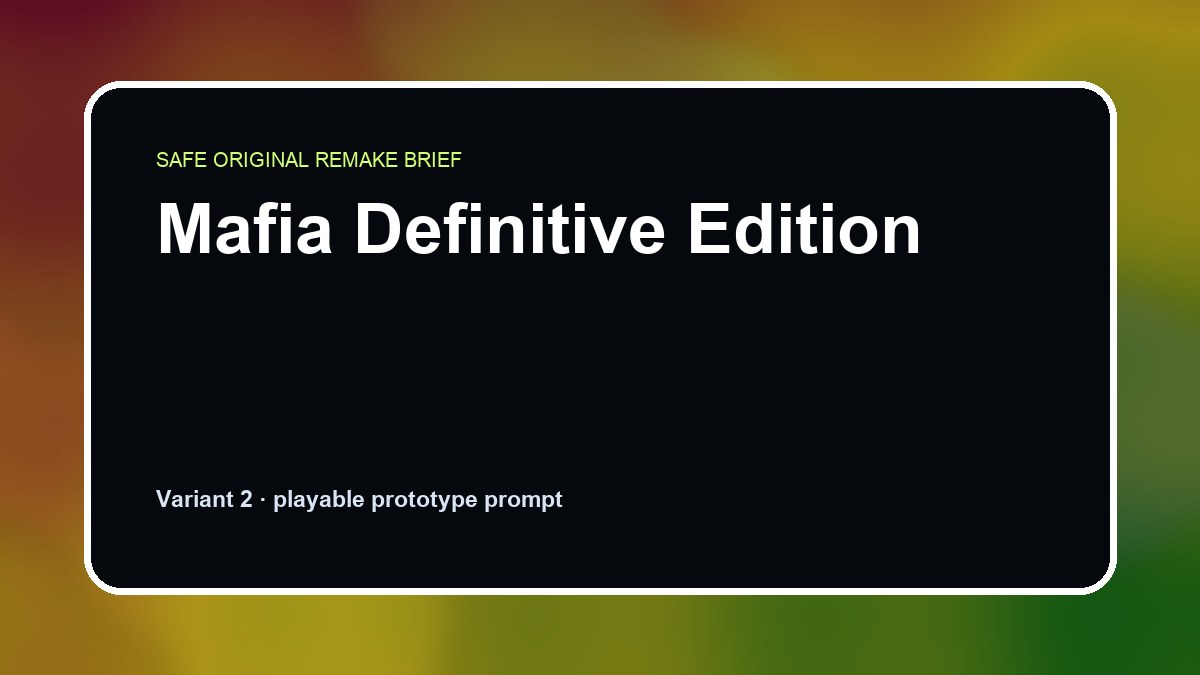 Mafia Definitive Edition original mafia definitive edition custom game reference artwork 2