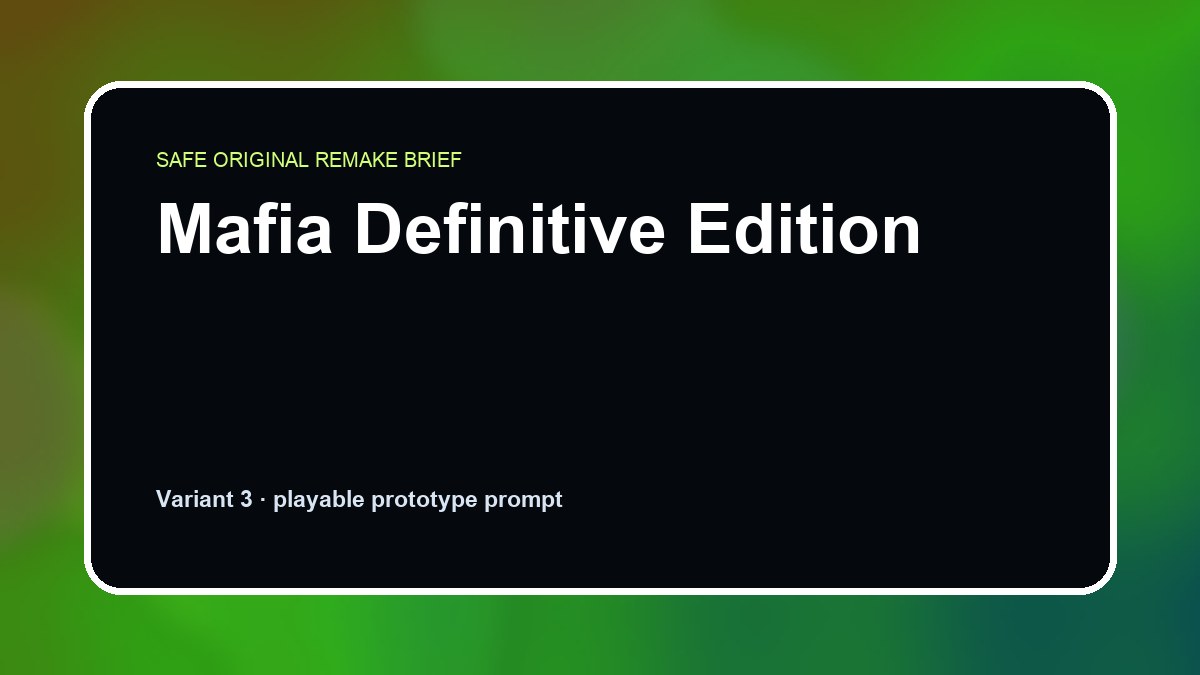 Mafia Definitive Edition original mafia definitive edition custom game reference artwork 3