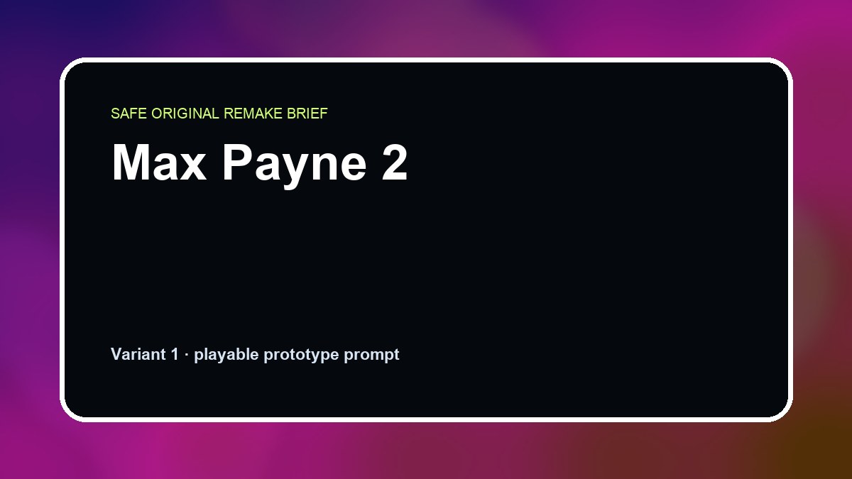 Max Payne 2 original game remake reference artwork 1