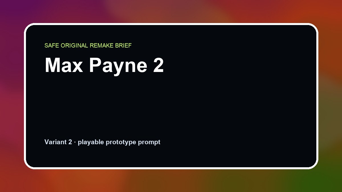 Max Payne 2 original game remake reference artwork 2