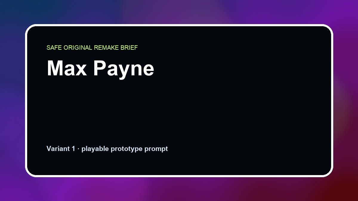 Max Payne original max payne custom game reference artwork 1