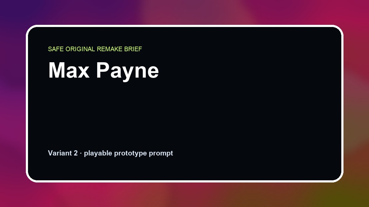 Max Payne original max payne custom game reference artwork 2