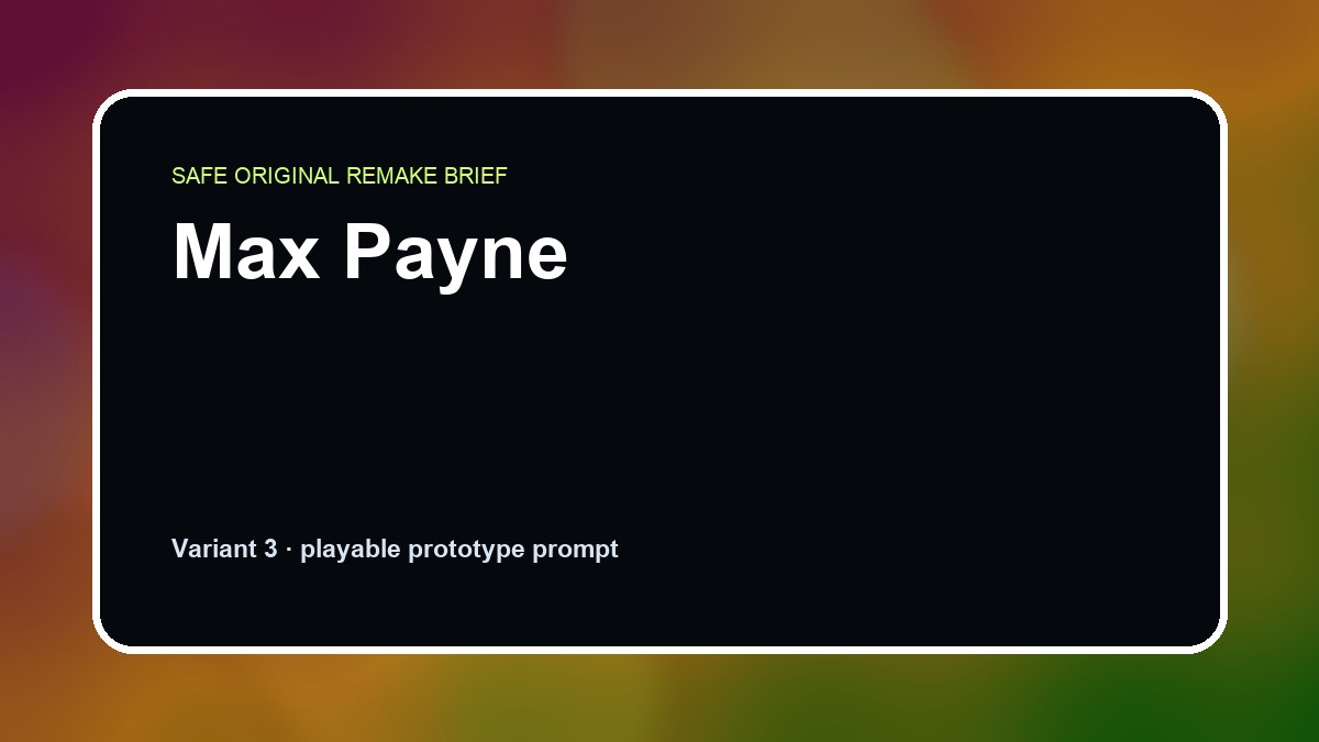 Max Payne original max payne custom game reference artwork 3