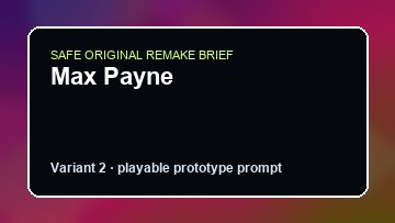 Max Payne original max payne custom game reference artwork 2