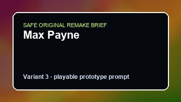 Max Payne original max payne custom game reference artwork 3