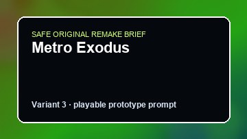 Metro Exodus original metro exodus diy game reference artwork 3