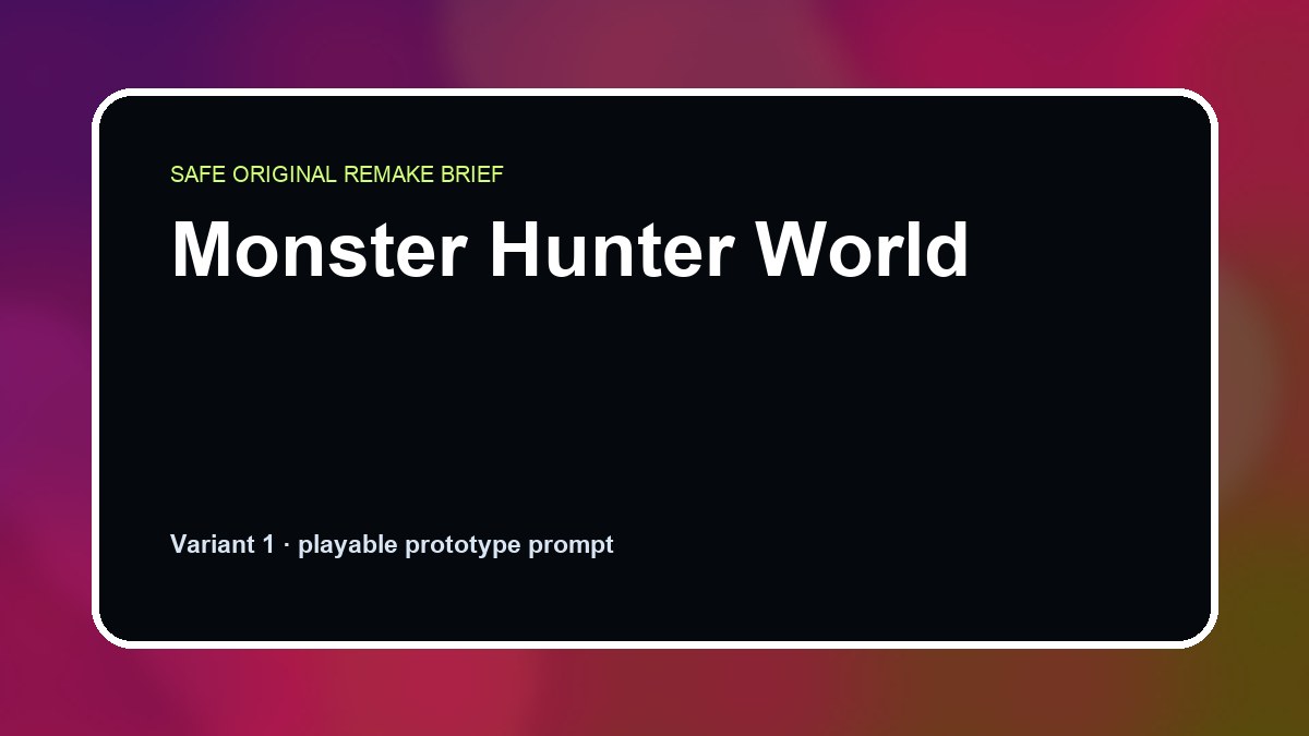 Monster Hunter World original monster hunter world custom game reference artwork 1