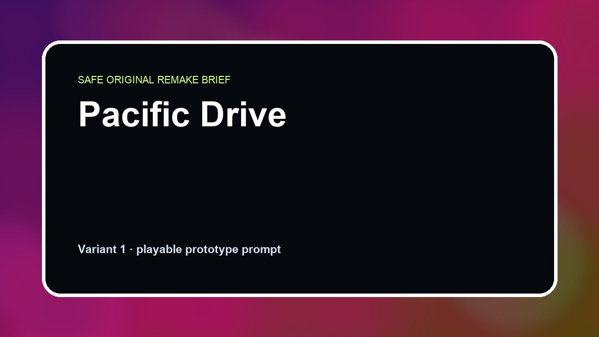 Pacific Drive original pacific drive custom game reference artwork 1
