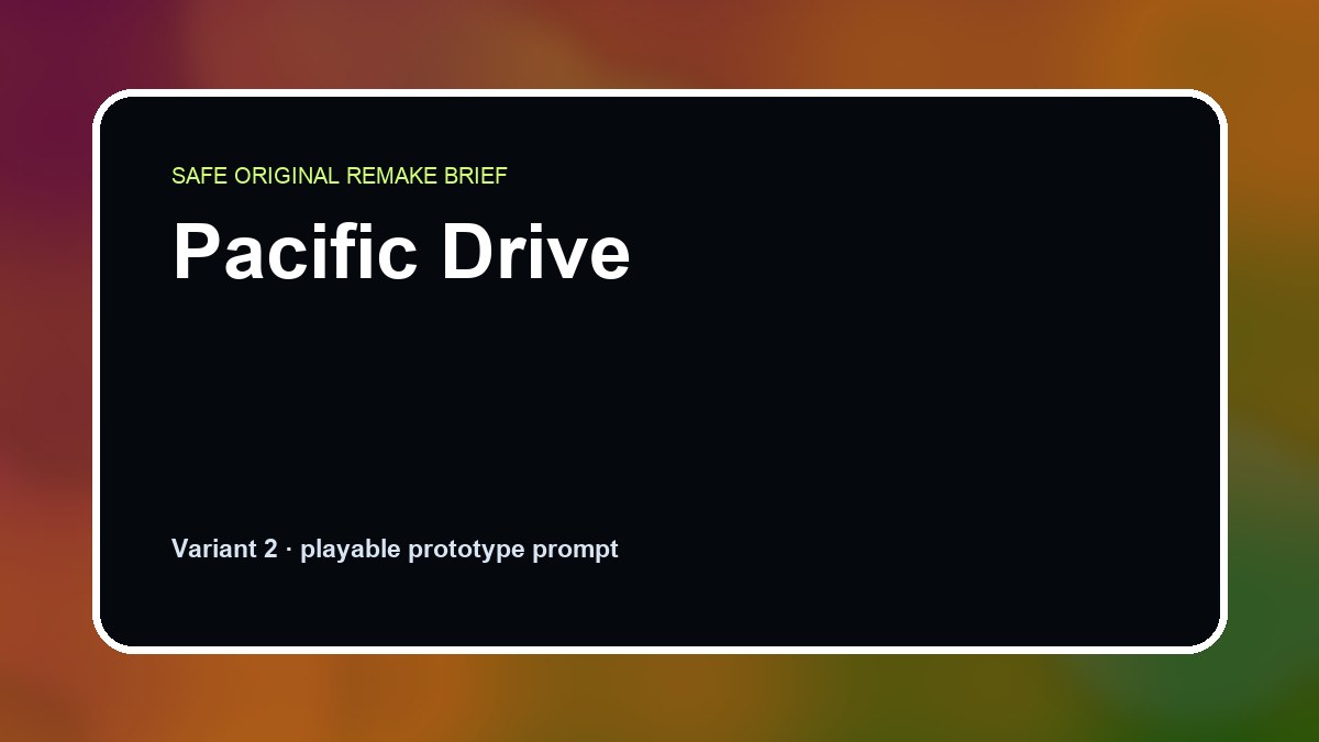 Pacific Drive original pacific drive custom game reference artwork 2