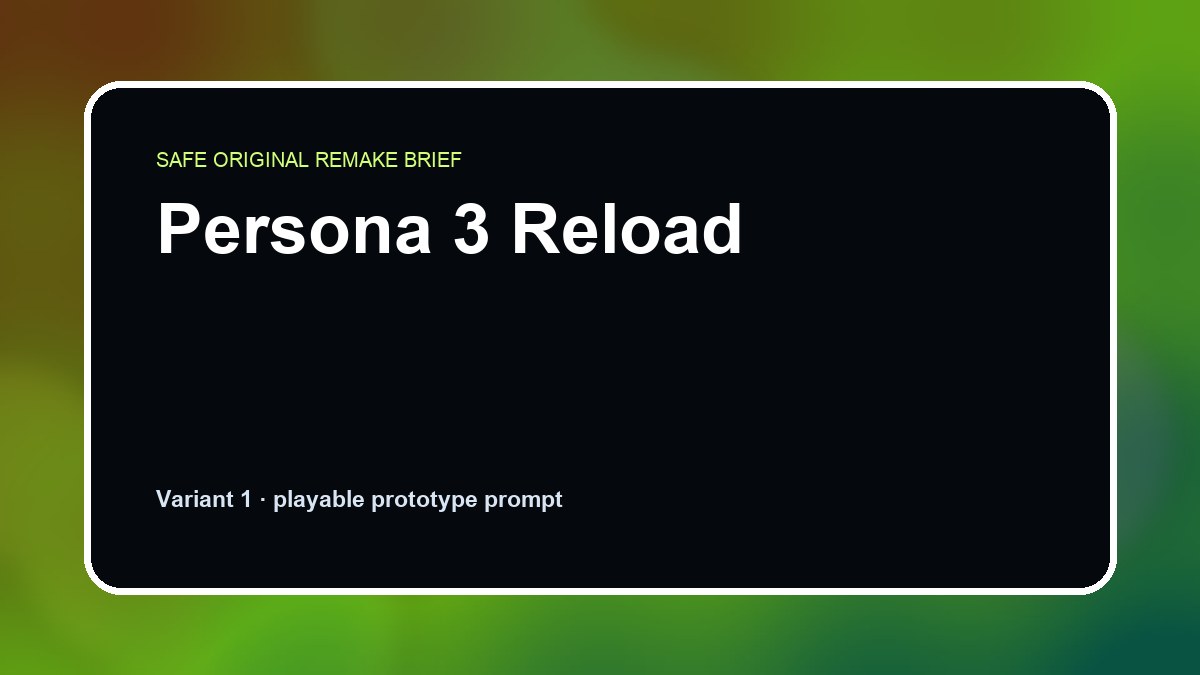 Persona 3 Reload original persona 3 reload custom game reference artwork 1