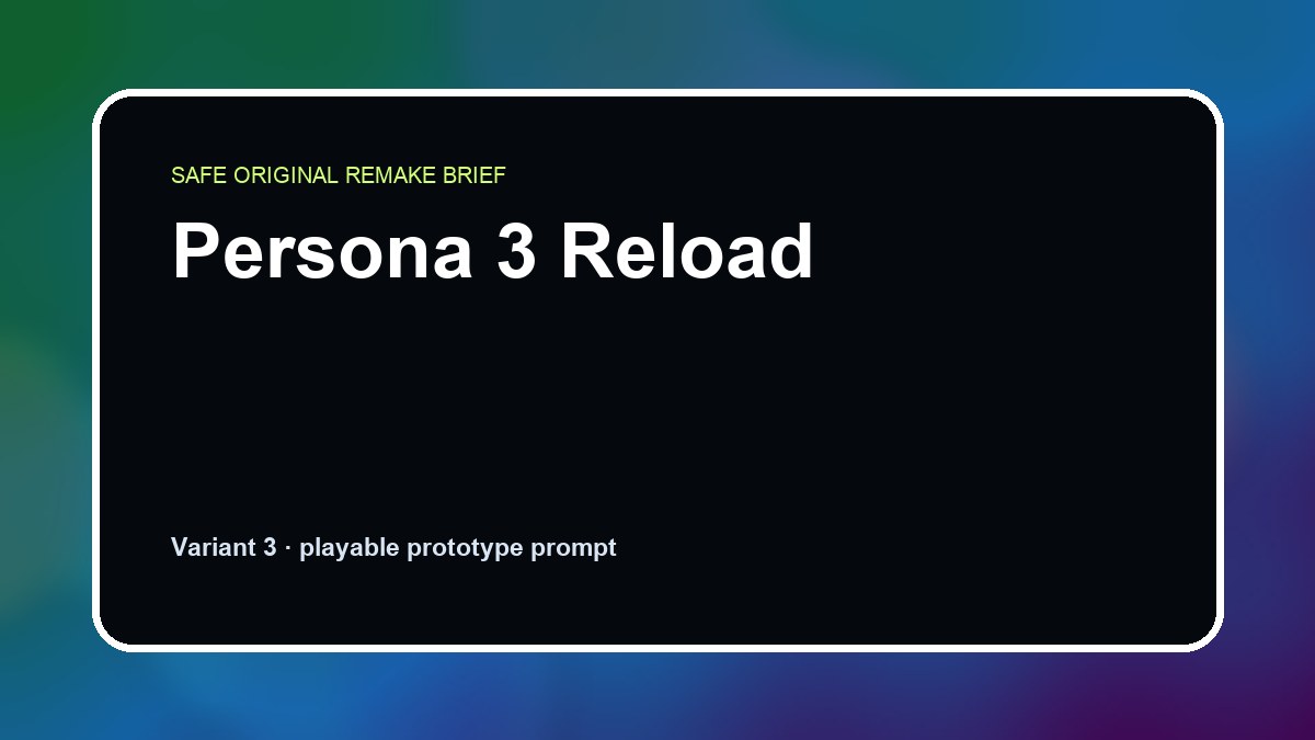 Persona 3 Reload original persona 3 reload custom game reference artwork 3