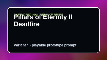 Pillars of Eternity II Deadfire Grounded Custom Game Builder preview