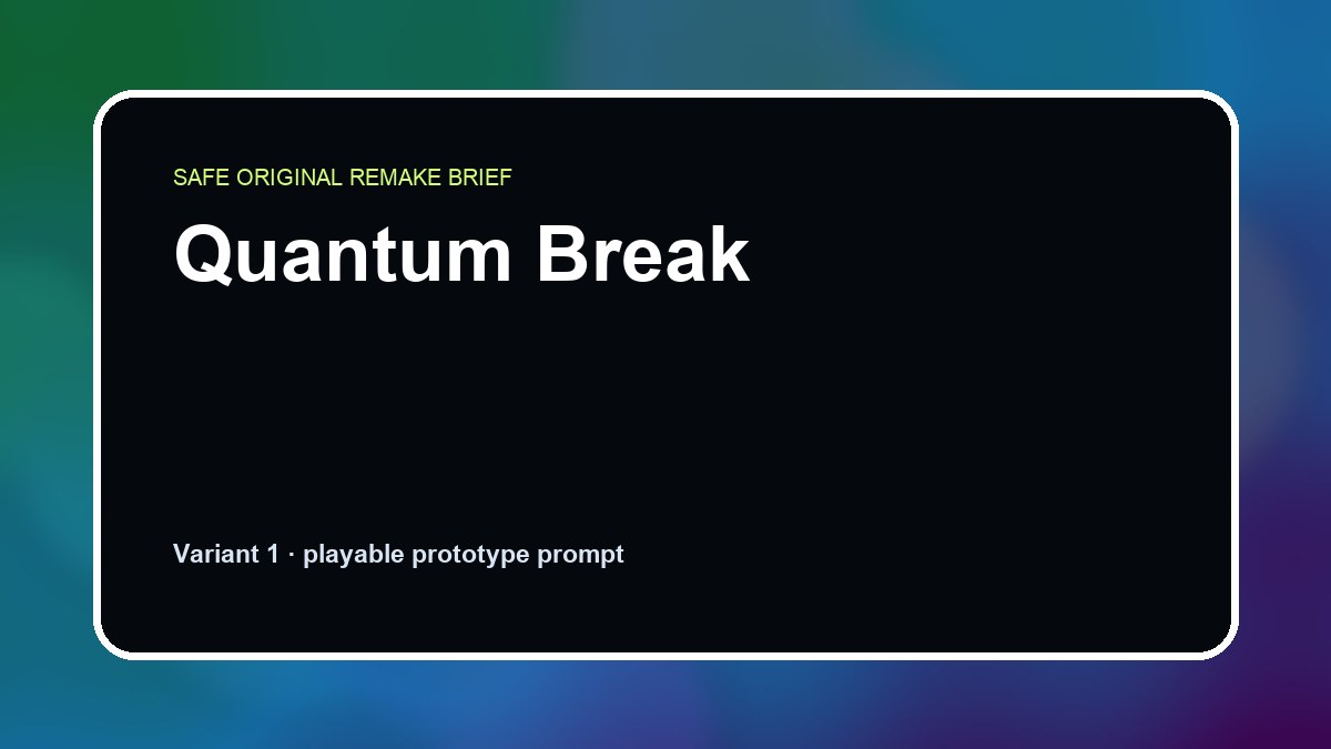 Quantum Break original quantum break custom game reference artwork 1