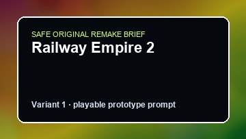 Railway Empire 2 Inscryption Custom Game Builder preview