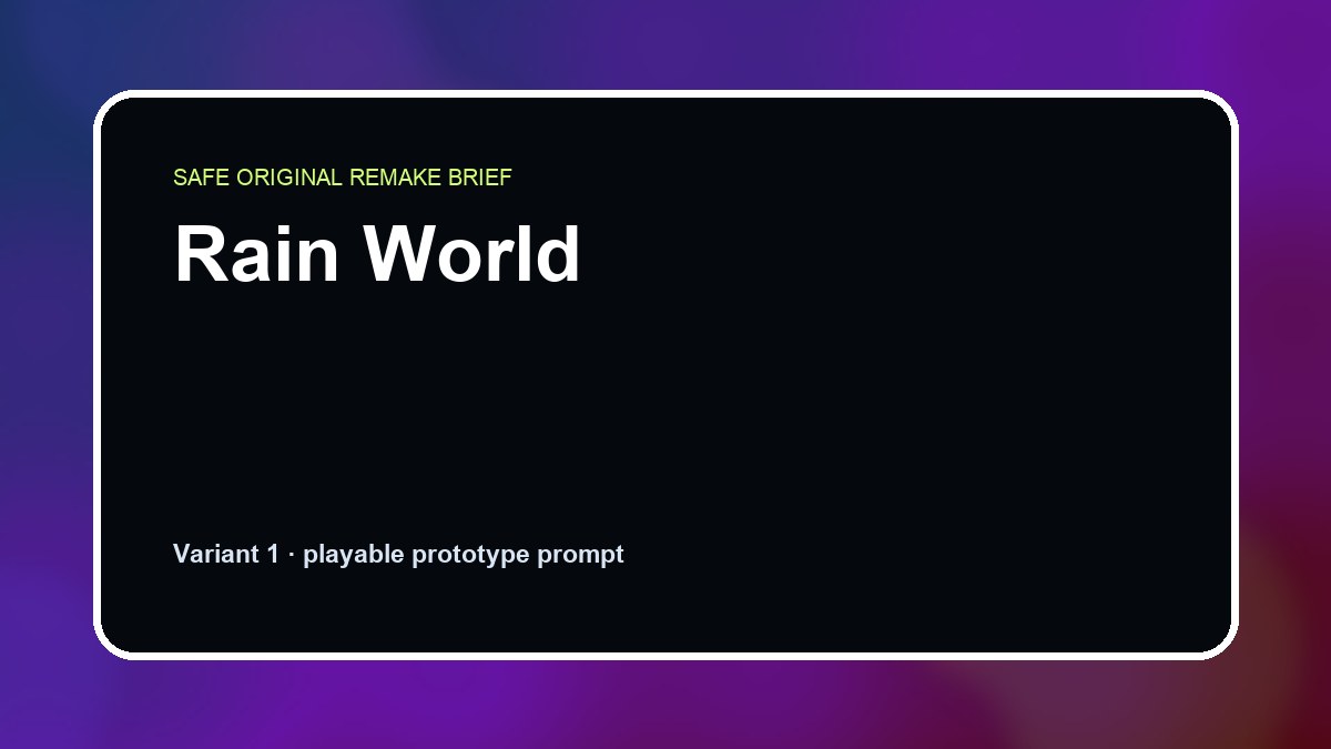 Rain World original rain world diy game reference artwork 1