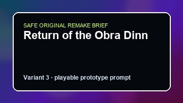 Return of the Obra Dinn original return of the obra dinn custom game reference artwork 3