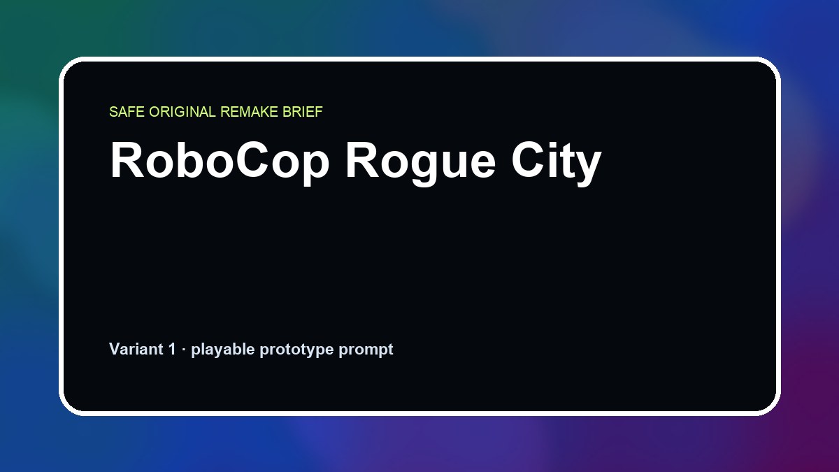 RoboCop Rogue City original game remake reference artwork 1