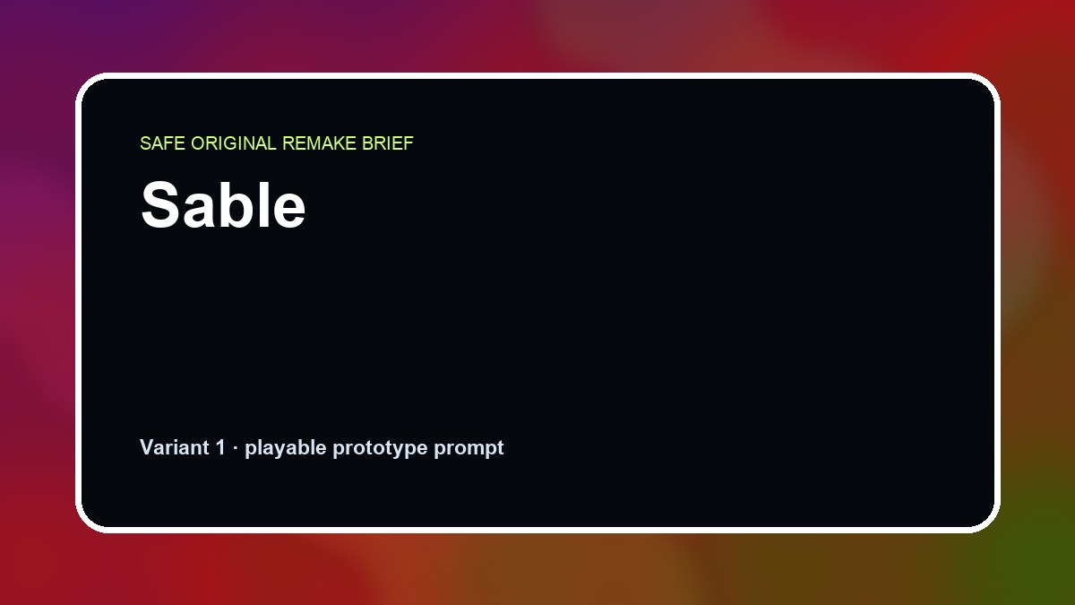 Sable original sable custom game reference artwork 1