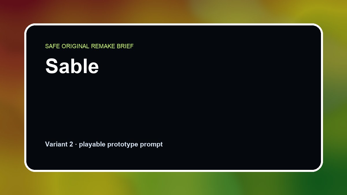 Sable original sable custom game reference artwork 2