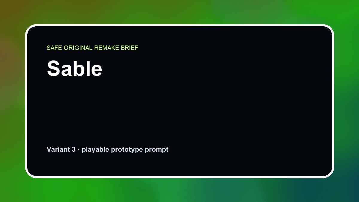Sable original sable custom game reference artwork 3