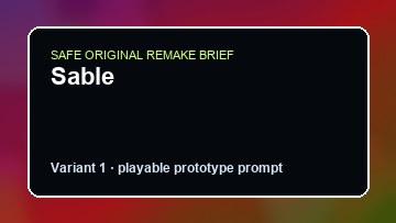 Sable original sable custom game reference artwork 1